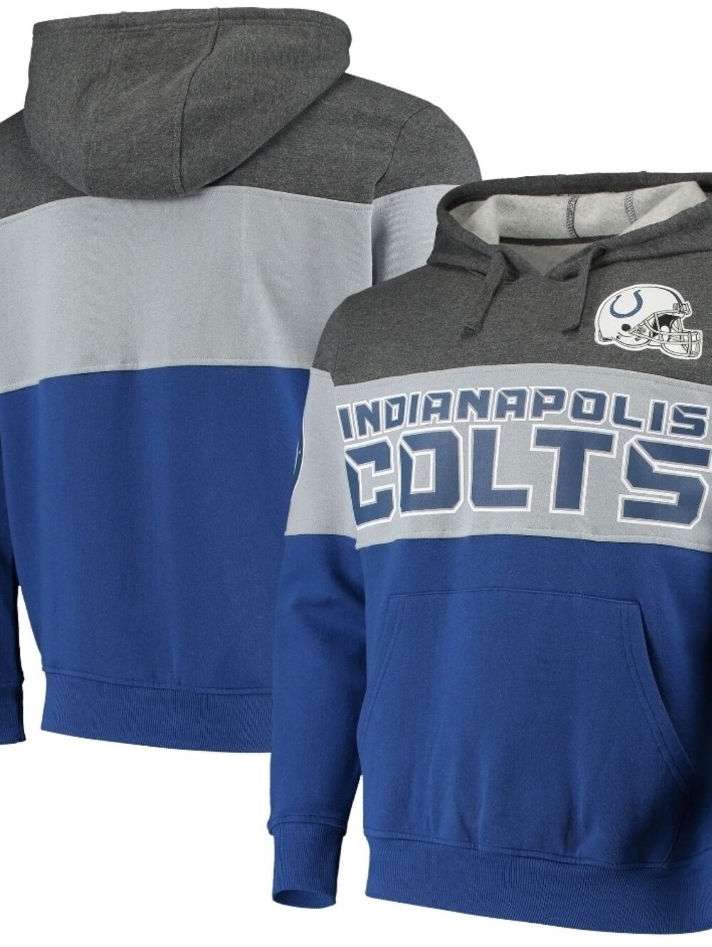 Starter indianapolis colts Pullover hoodie blue/gray/charcoal